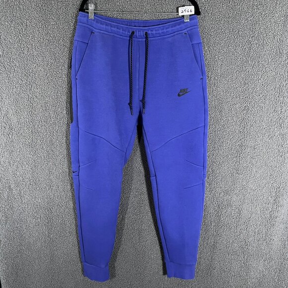 Nike Tech Fleece Joggers Pants - Men's Size L - Blue Purple - Picture 1 of 10